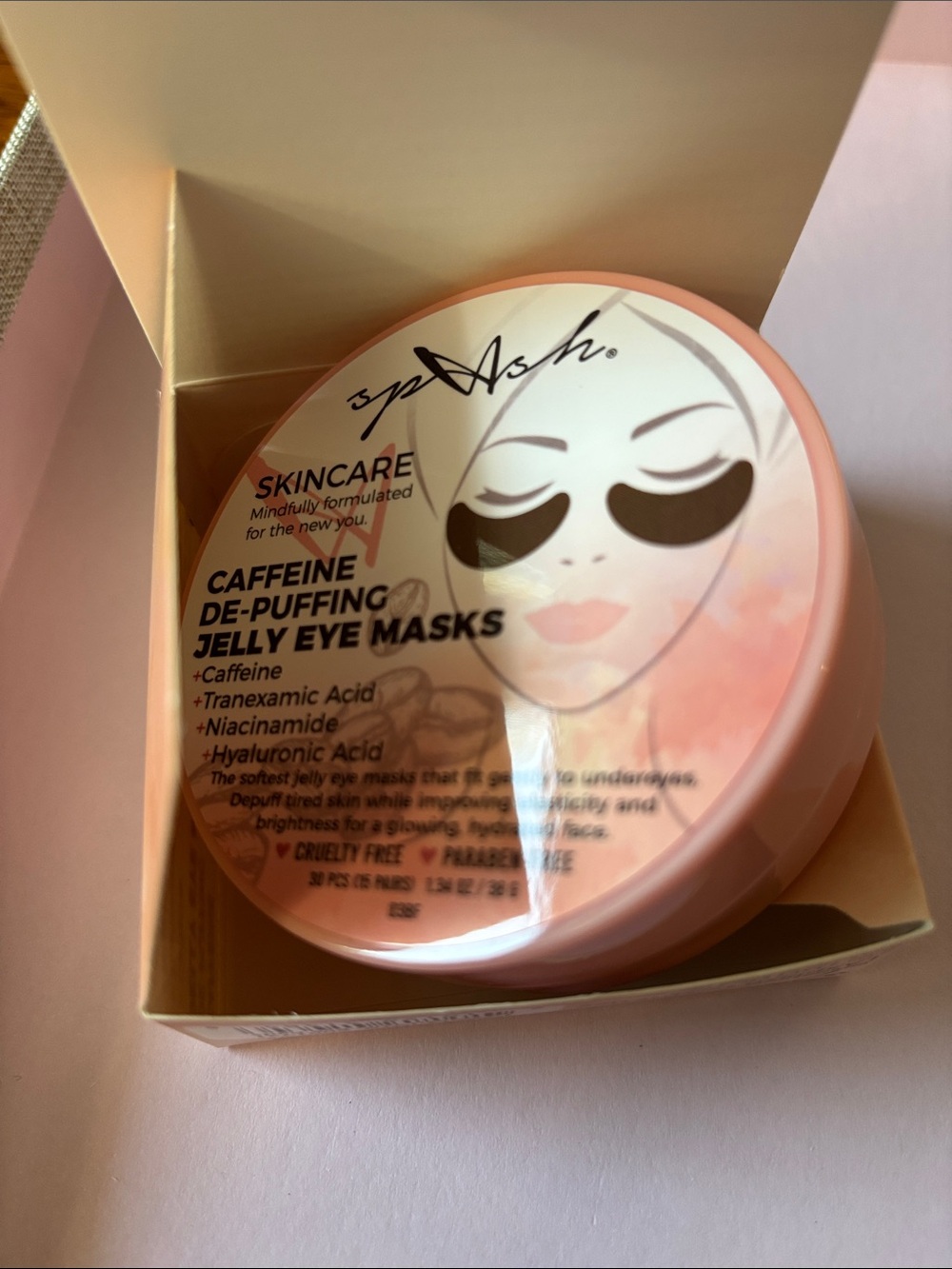 NIB Caffeine De-Puffing Jelly Eye Masks - Brown (30pcs)